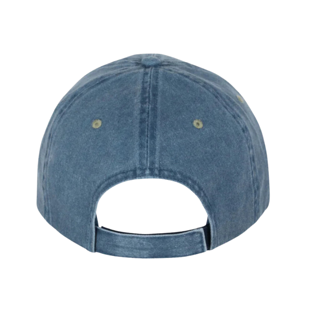 Gorra Jurassic Park (Logo Amarillo) Azul Marino-Beige Deslavada