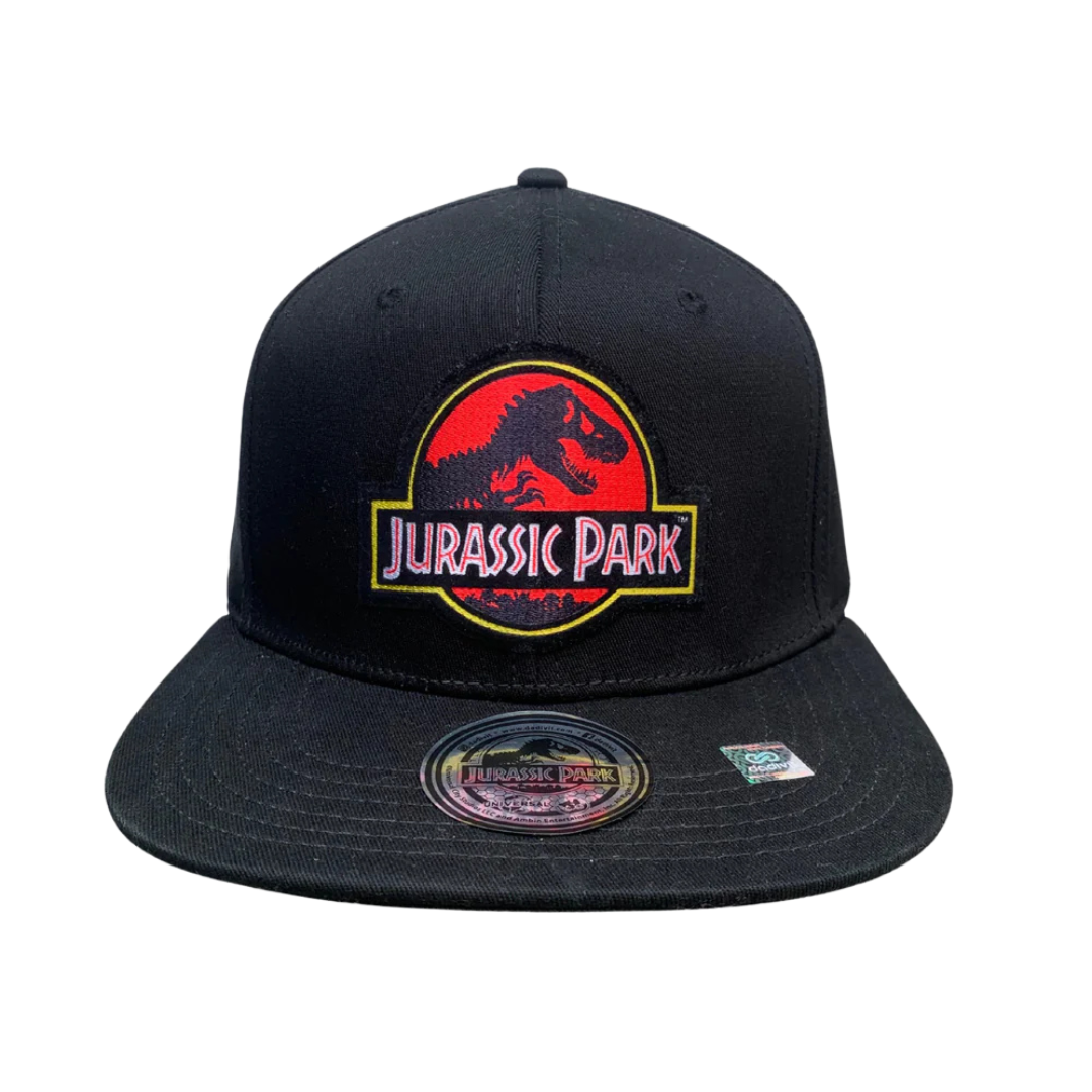 Gorra Jurassic Park (Logo Rojo) Negra Snapback