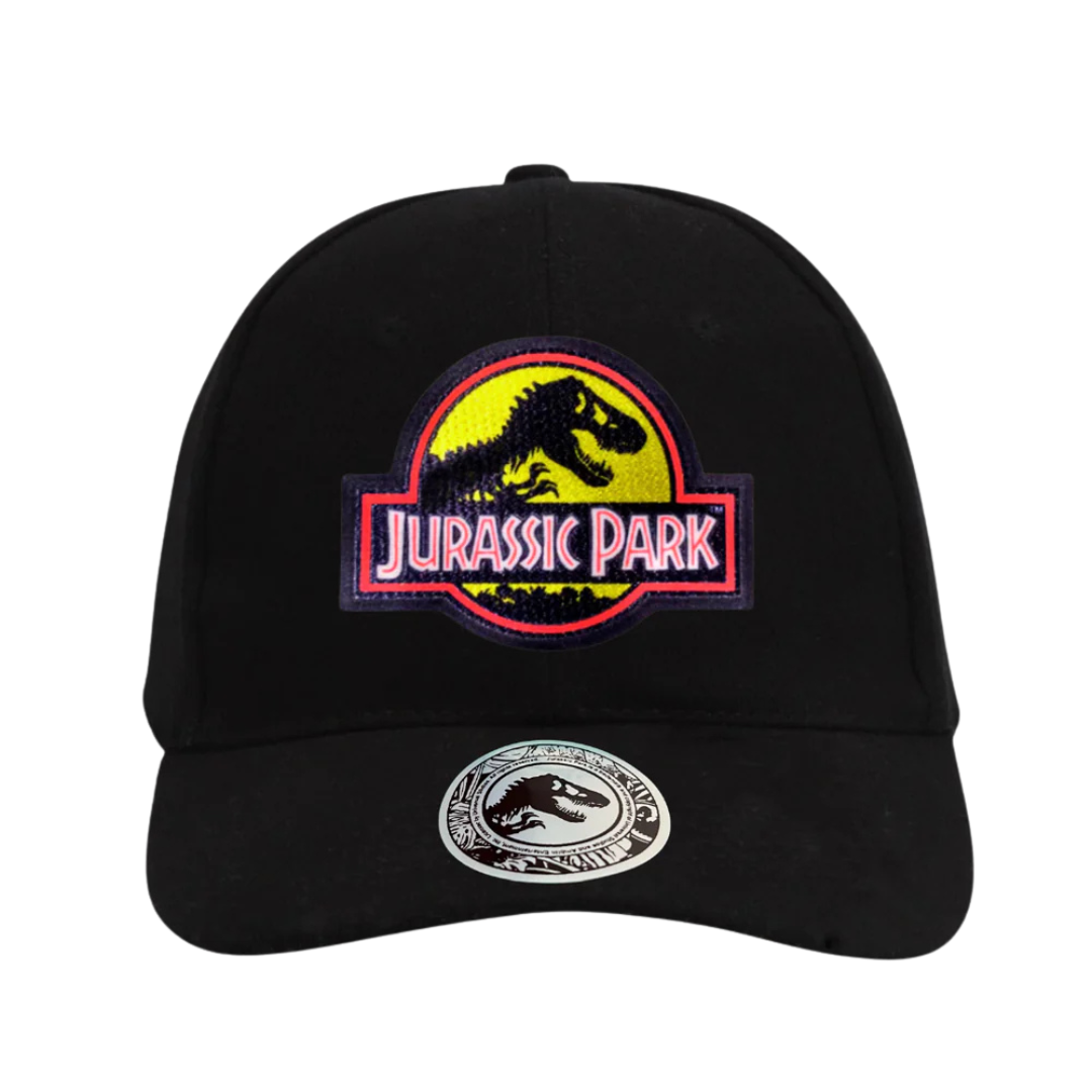 Gorra Jurassic Park (Logo Amarillo) Negra