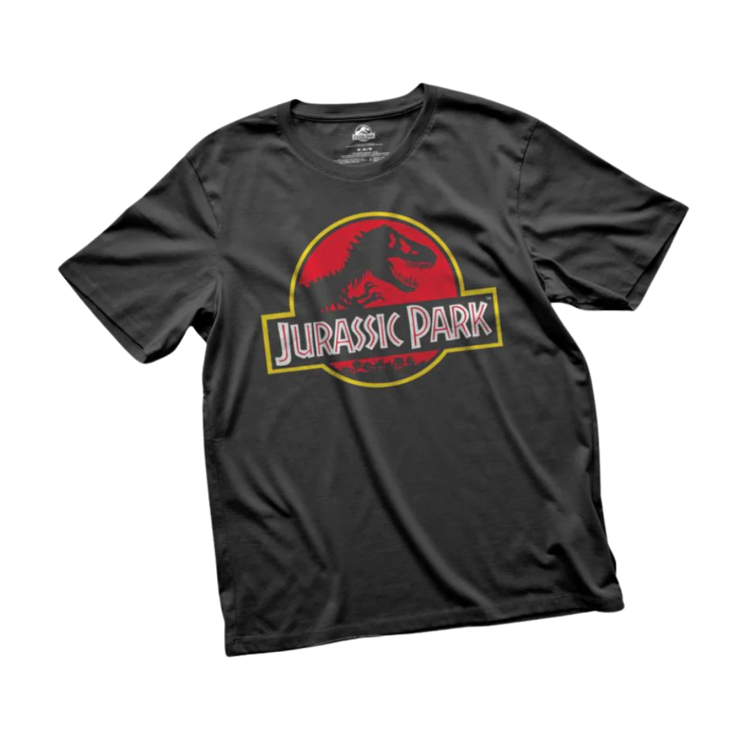 Playera Infantil Jurassic Park “Red Classic Logo” Negra