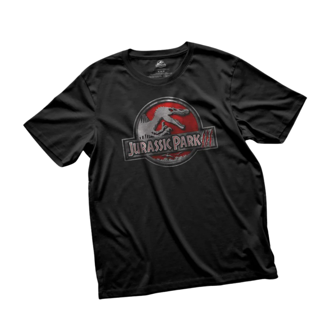 Playera Infantil Jurassic Park III (Classic Logo) Negra