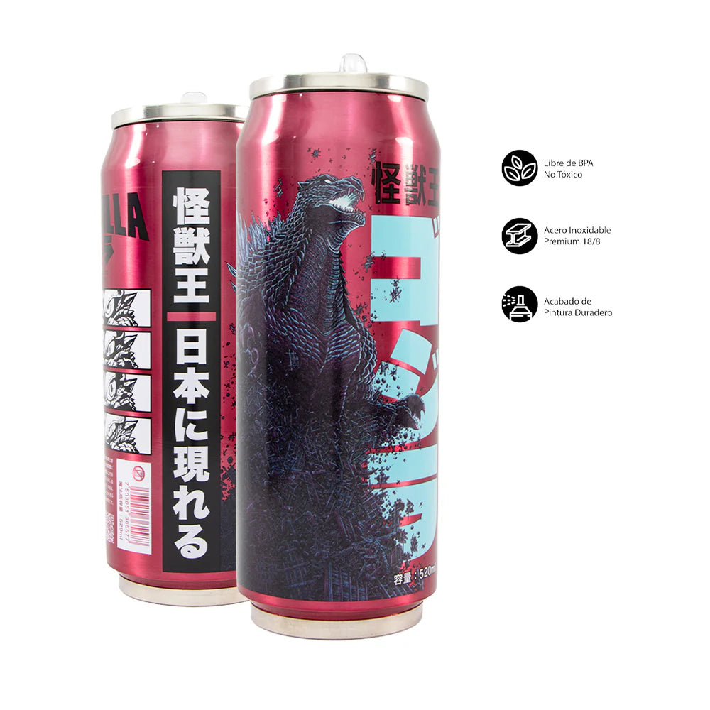 Termo Godzilla “King of Monsters” tipo lata