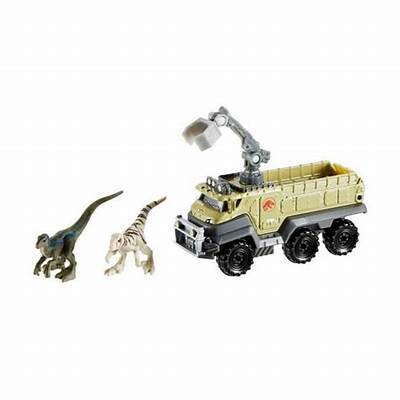 Camión de Captura con Velociraptor "Blue" y Atrociraptor Jurassic World Rebirth