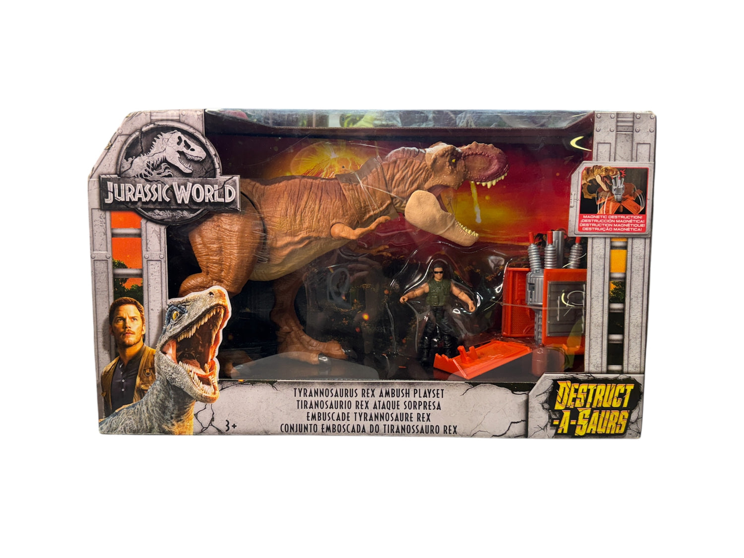 Jurassic World Fallen Kingdom Destruct-A-Saurs Tyrannosaurus Rex Ambush Playset