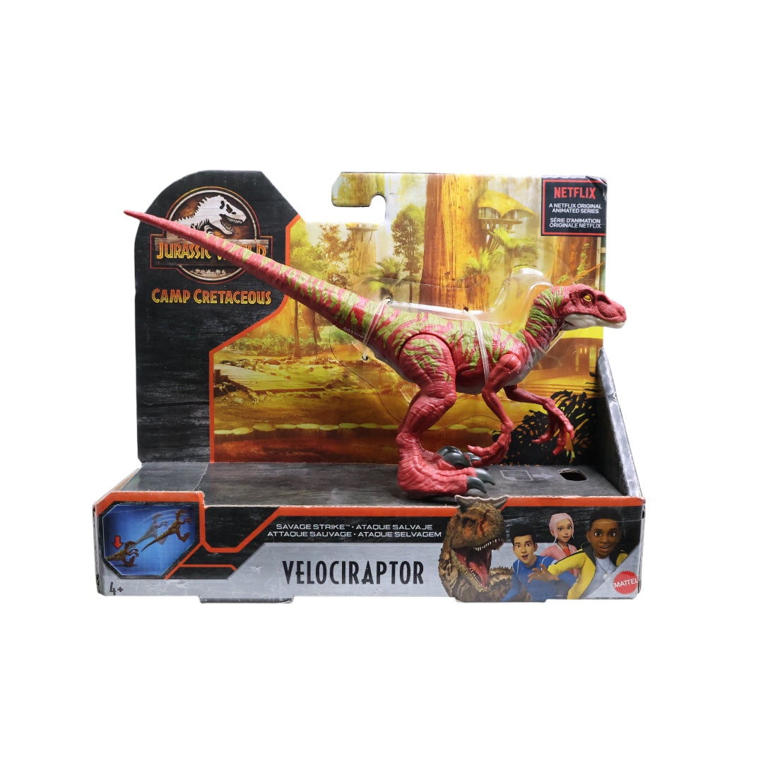 Jurassic World Camp Cretaceous Velociraptor (Rojo)