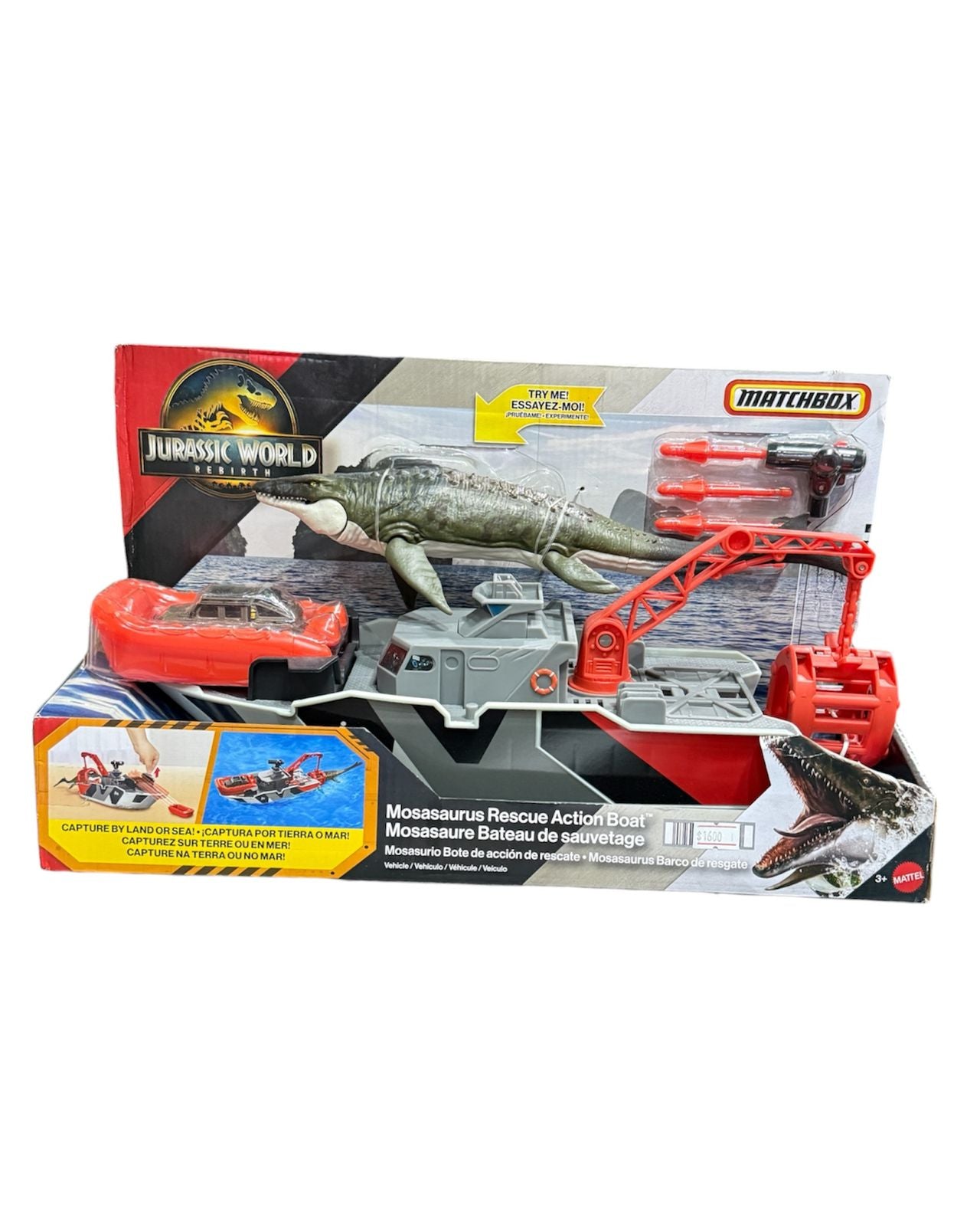 Rebirth Mosasaurus Rescue Action Boat